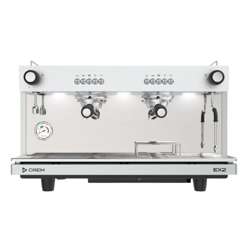 Light Gray CREM EX2 Traditional Espresso Machine 2 Group Large