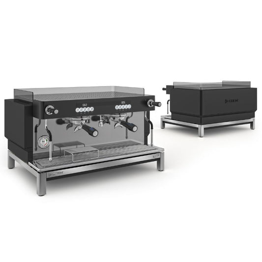 Light Slate Gray CREM EX3 Espresso Machine 2 Group Display