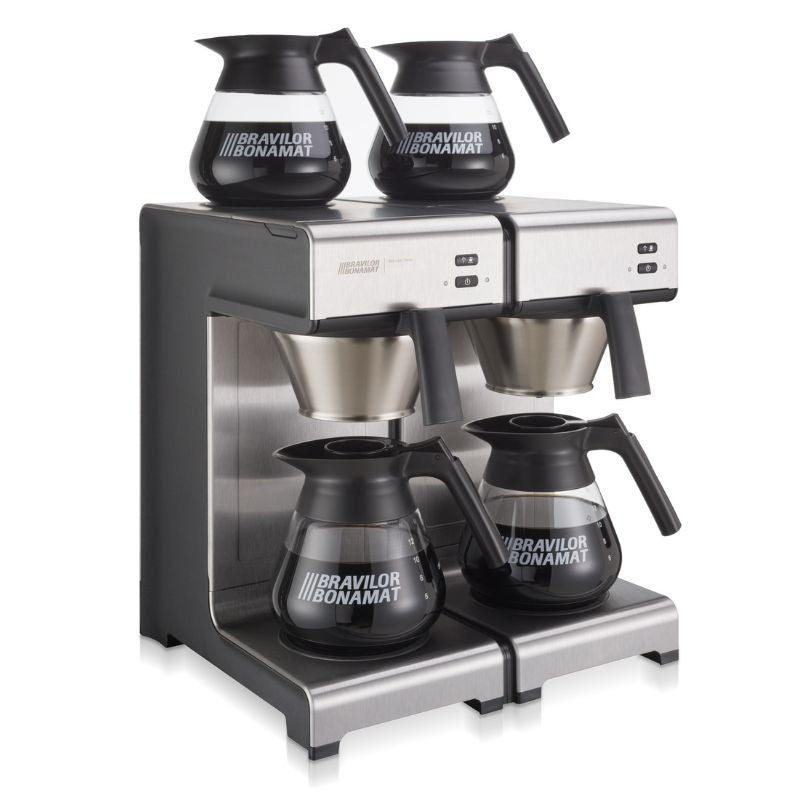 Dark Slate Gray Bravilor Bonamat MONDO TWIN Filter Coffee Machine with 4 Decanters