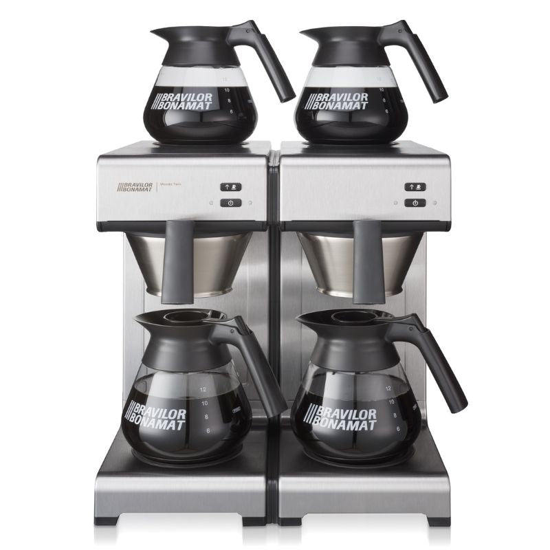 Dark Slate Gray Bravilor Bonamat MONDO TWIN Filter Coffee Machine with 4 Decanters