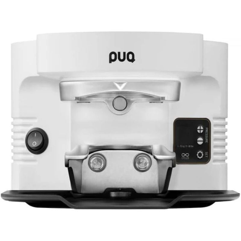 Light Gray Puqpress Gen 5 M3 Under Grinder Automatic Tamper for E65S