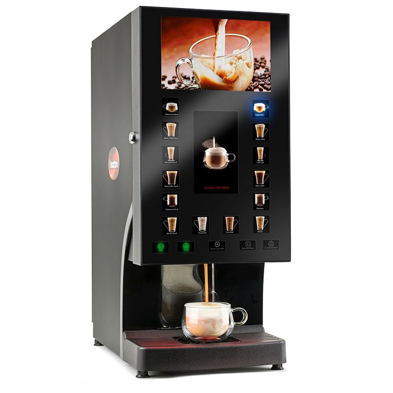 Dark Slate Gray Matrix QUATTRO MEDIA Instant Coffee Machine