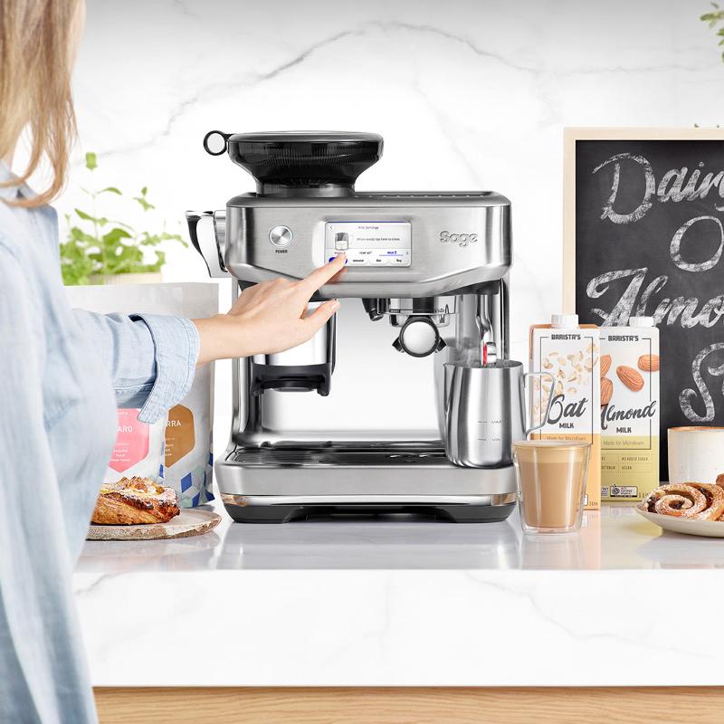 Light Gray Sage Barista Touch Impress 1 Group Domestic Espresso Machine