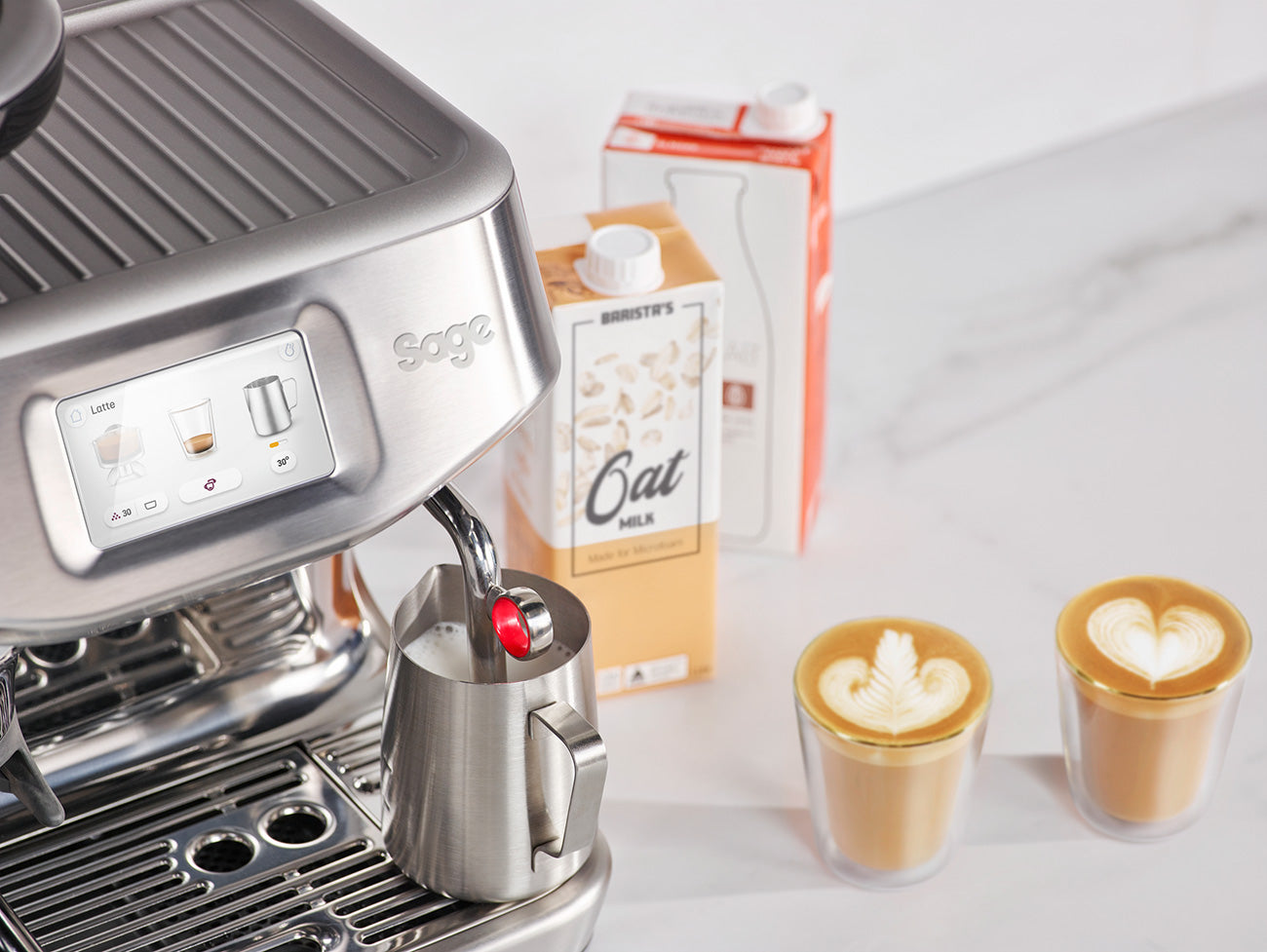 Light Gray Sage Barista Touch Impress 1 Group Domestic Espresso Machine