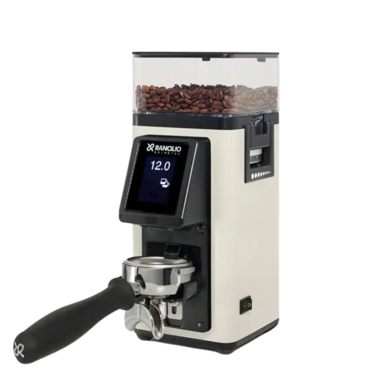 Light Gray Rancilio STILE On Demand Touchscreen Home Coffee Grinder 58mm Burr