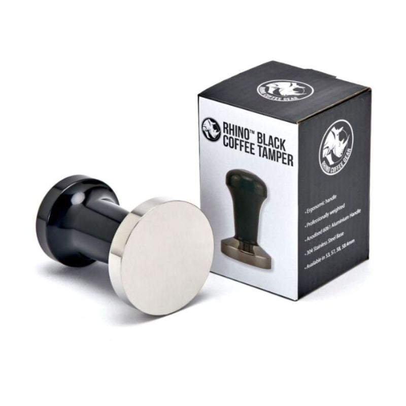 Light Gray Rhinowares Black Espresso Coffee Tamper 53/58mm